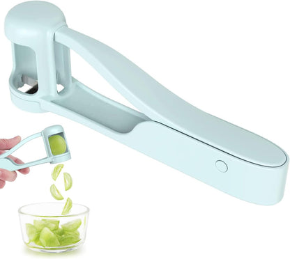 WhiteRhino Grape Cutter Grape Slicer for Toddlers,Grape Cherry Tomato Strawberry Cutter Quarter Slicer tool For Vegetable Fruit Salad Cake Decoration,Stainless Steel kitchen Gadget Fruit cutter(Bule)