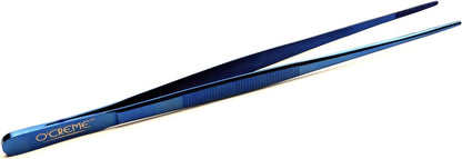O'Creme Stainless Steel Precision Kitchen Tweezer Tongs 6.25" with Fine Tip (Purple)