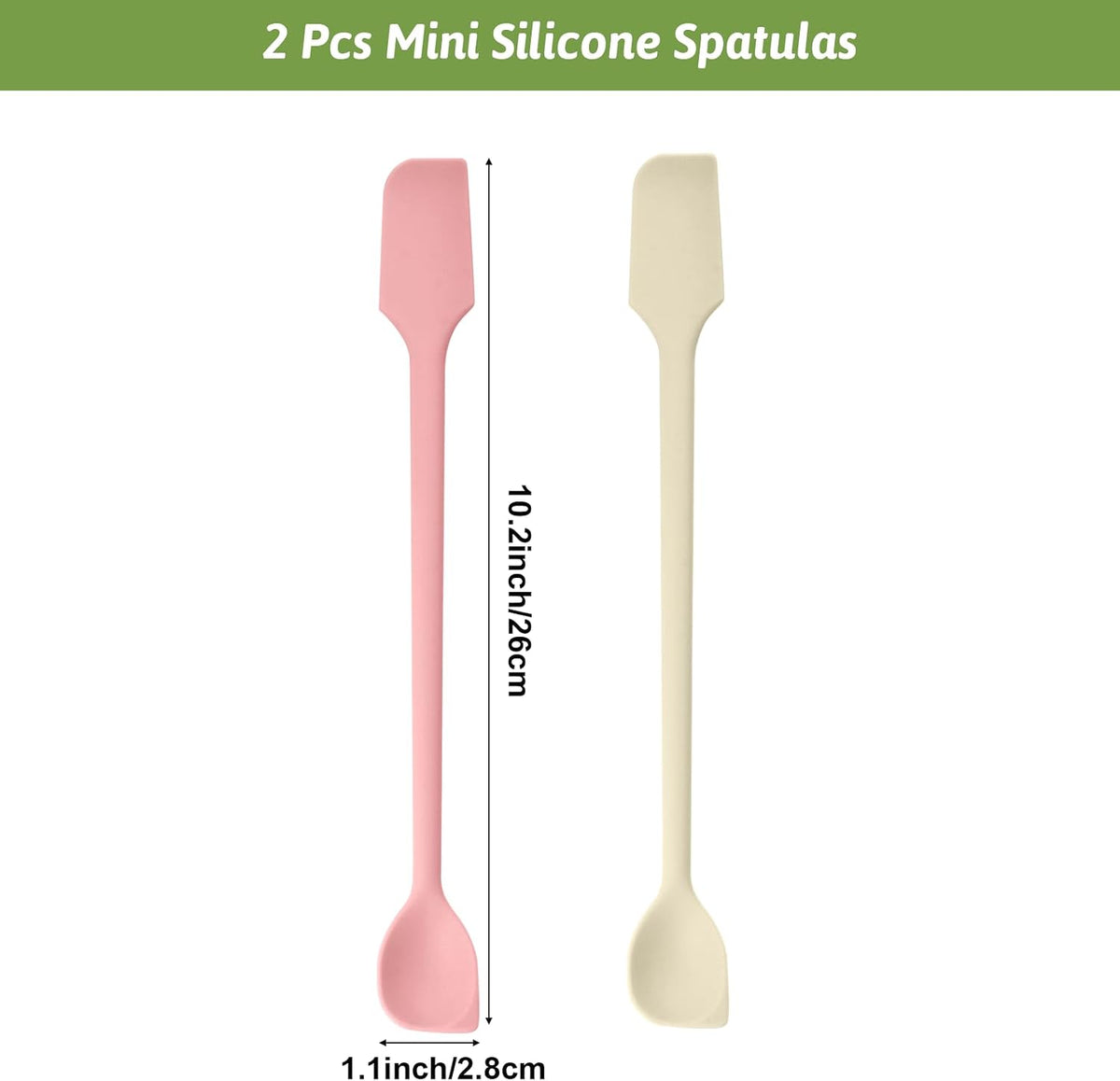4 Pcs Mini Silicone Spatulas, Jar Spatula Silicone Small Spatulas