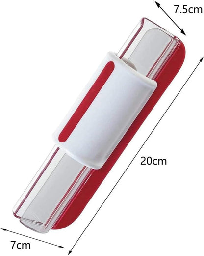 Tomato Slicer & Grape Cutter for Cherry Tomatoes – Safe Fruit Cutter with Hidden Stainless Steel Blade, Easy Push Small Fruit Slicer for Grapes, Strawberries & Snacks, Dishwasher Safe, Red