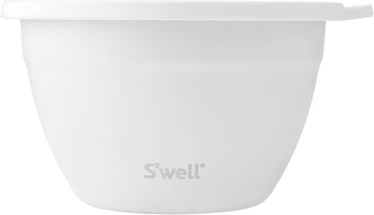 S'well Stainless Steel Salad Bowl Kit 64oz, Peacock Blue, Comes with 2oz Mini Canister and Removable Tray for Organization, Leakproof, Easy to Clean, Dishwasher Safe