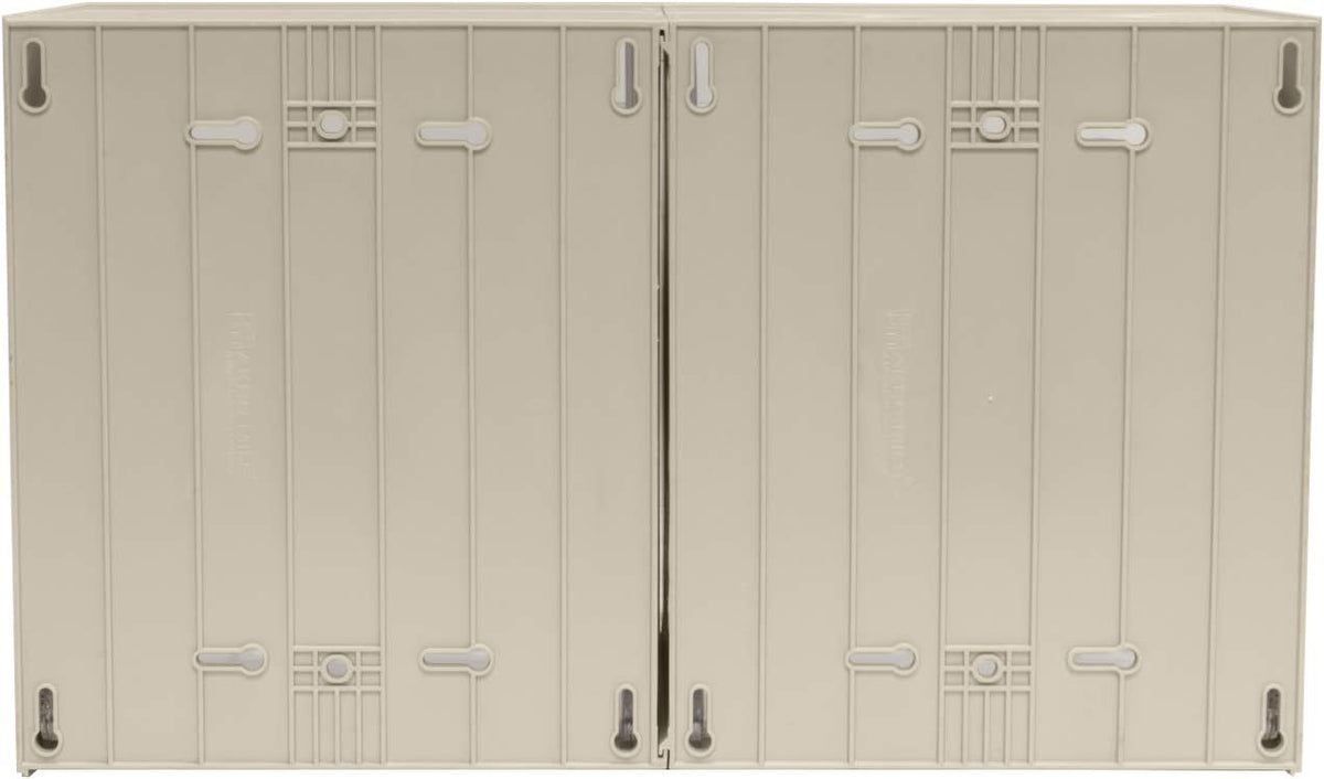 Akro-Mils TiltView Plastic Storage Cabinet with 6 Tilt Out Bins, Horizontal Organizer, Teacher Toolbox, and Office Supply Organizer, 23-5/8" W x 3-1/2" H x 3-3/4" D, Stone