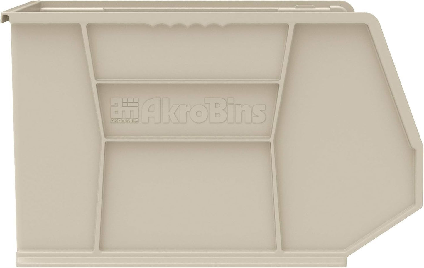 Akro-Mils 30270 AkroBins Plastic Storage Bins, Space-Saving Stackable Bins for Garage, Pantry, Craft Organization, 18" x 16" x 11", Clear, 3-Pack