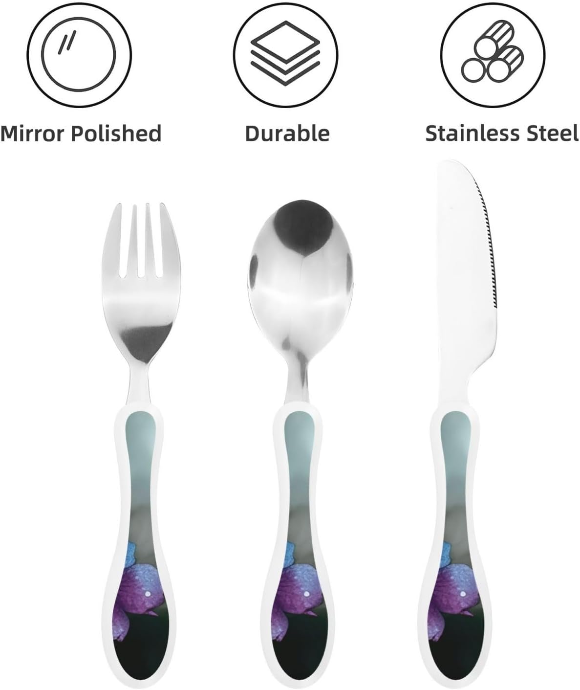 3-Piece Kids Silverware Set With Storage Case, Stainless Steel Reusable Children Safe Knife Spoon Fork Set Shih Tzu Dog Children Flatware Set For Kids Lunch Box