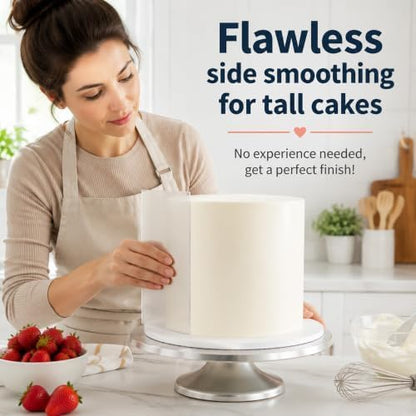 Clear Acrylic Cake Scraper, Cakes Icing Smoother Comb for Baking Butter