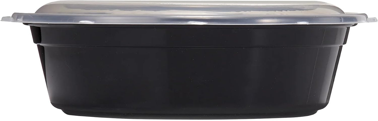 3-Compartment 1L Round Meal Prep Food Storage Container, 5 Pack - Airtight Leak-Proof, BPA-Free Microwave Safe, Stackable Reusable for Portion Control, Lunch & Leftover Storage