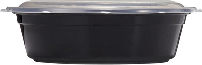 3-Compartment 1L Round Meal Prep Food Storage Container, 5 Pack - Airtight Leak-Proof, BPA-Free Microwave Safe, Stackable Reusable for Portion Control, Lunch & Leftover Storage