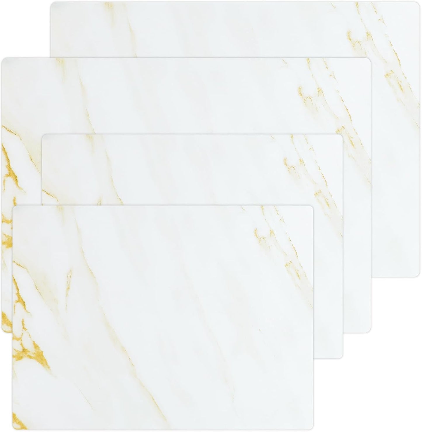 Murrey Home Glass Cutting Board Set for Kitchen Counter, Tempered Glass Chopping Boards Dishwasher Safe, Small Clear Countertop Tray, 16"x12"x2PC