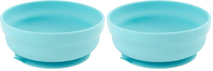 Bumkins Baby Bowl, Silicone Suction, for Babies, Toddlers and Kids, Baby Led Weaning, Feeding Essentials, Platinum Silicone, Non Skid Sticky Bottom, Supplies for Children Ages 6 Months Up, Gray