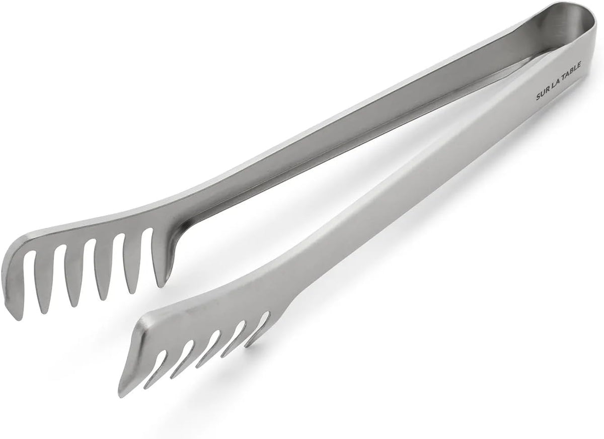Sur La Table Pasta Tongs, Silver