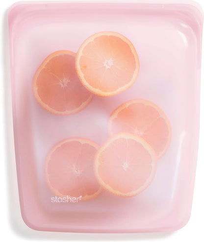 Stasher Premium Reusable Silicone Food Storage Bags, 2-Pack, Clear