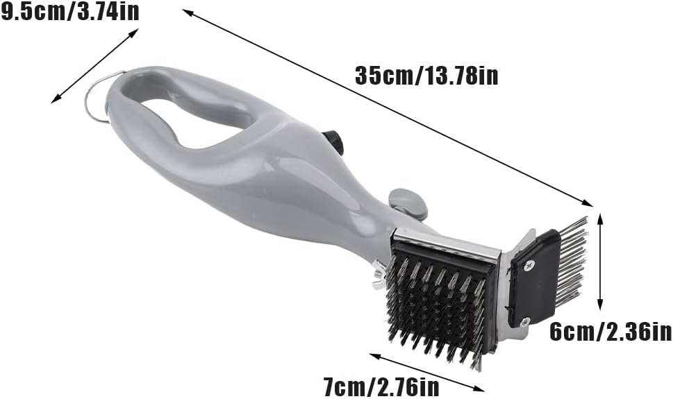 Barbecue Grill Steam Brush,Heavy Duty BBQ Cleaner for Grates Powerful Cleaning Brush Non Scratching Scraper Grate Gas Charcoal Electric Grills Grease Removal Scrubber Deep Cleans