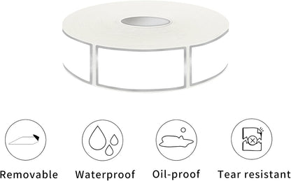 600 Blank Removable Freezer Labels Water Oil Resistant with Perforation Line for Food Containers Jars Pantry Organization (Ink Quick-Dry，1” x 2”)
