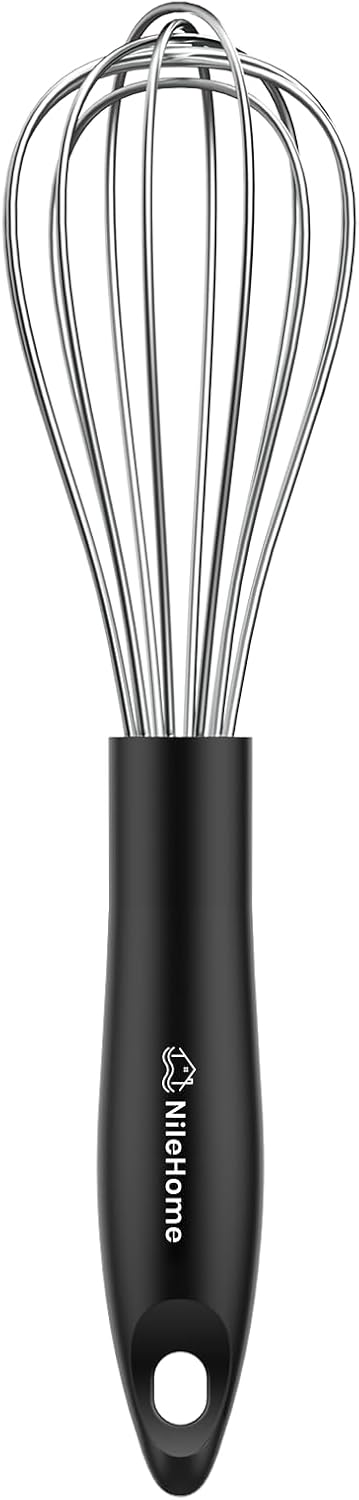 NileHome 3-Pack Stainless Steel Whisk Set, Kitchen Utensils for Cooking