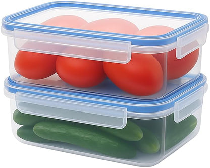 Tribello 250 oz Extra Large Airtight Food Storage Containers with SnapTight Lids – Clear, Stackable, BPA-Free Meal Prep Containers for Kitchen, Freezer & Pantry Storage