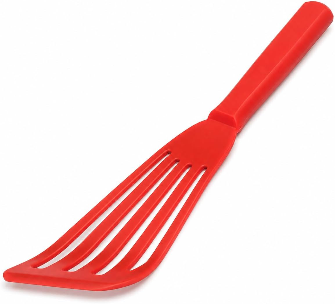 Maine Man Silicone Fish Spatula, Non-Stick Angled Turner, For Delicate Foods, Draining Liquids, And Everyday Cooking
