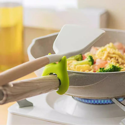 10Pcs Silicone Pot Clip Spoon Rest Silicone Assist Hot Handle Holder