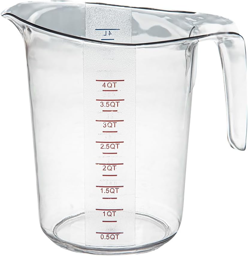Restaurantware Clear Plastic Pt (Cups) Measuring Cup, 5.3 x 3.8 x 5 In