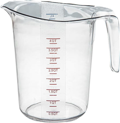 Restaurantware Clear Plastic Pt (Cups) Measuring Cup, 5.3 x 3.8 x 5 In