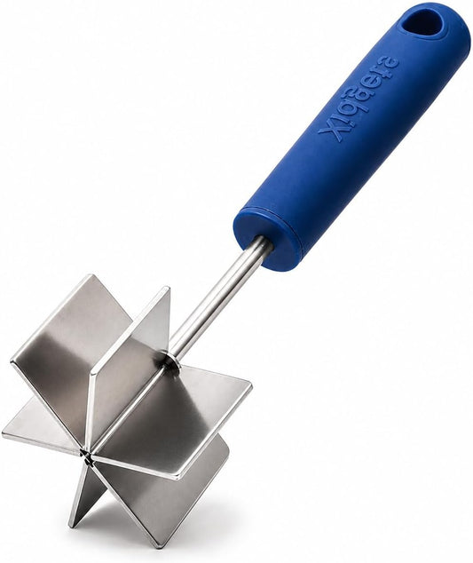 Stainless Steel Meat Chopper, Ground Beef Masher & Hamburger Chopper Tool, Dishwasher Safe, Heavy Duty