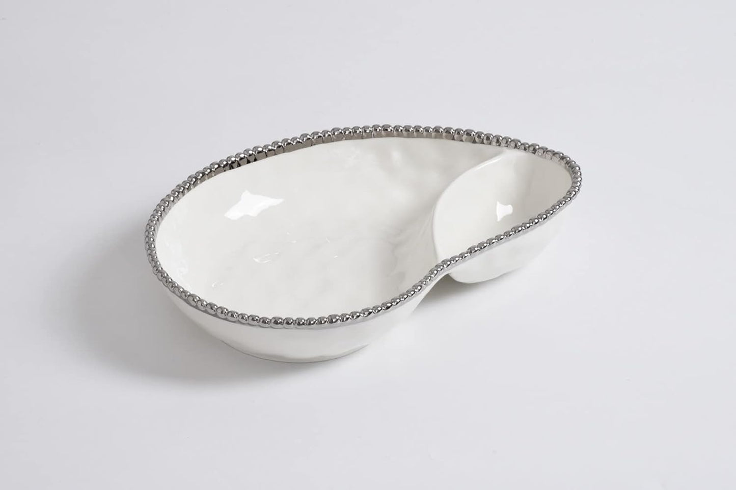 Pampa Bay Titanium-Plated Porcelain 2 Section Serving Piece