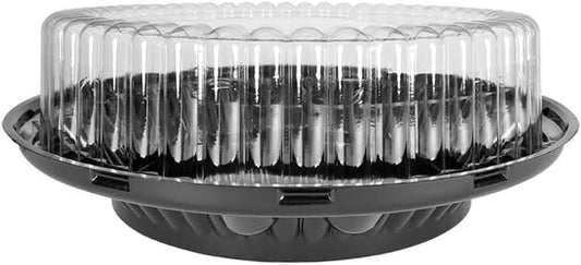9 Inch Plastic Pie Containers With High Dome Lid - Durable Pie Containers With Lids - Stackable Pie Carrier Disposable, To Go Pie Containers & Flan Containers - Ideal for Restaurants & Bakeries - WJ43