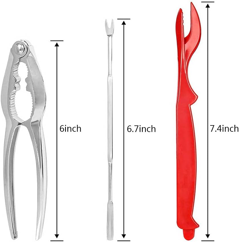 26 PCS Seafood Tools Include Crab Crackers, Seafood Scissors, Lobster Sheller, Crab Hammer,and Shellfish Forks,Nutcracker Set