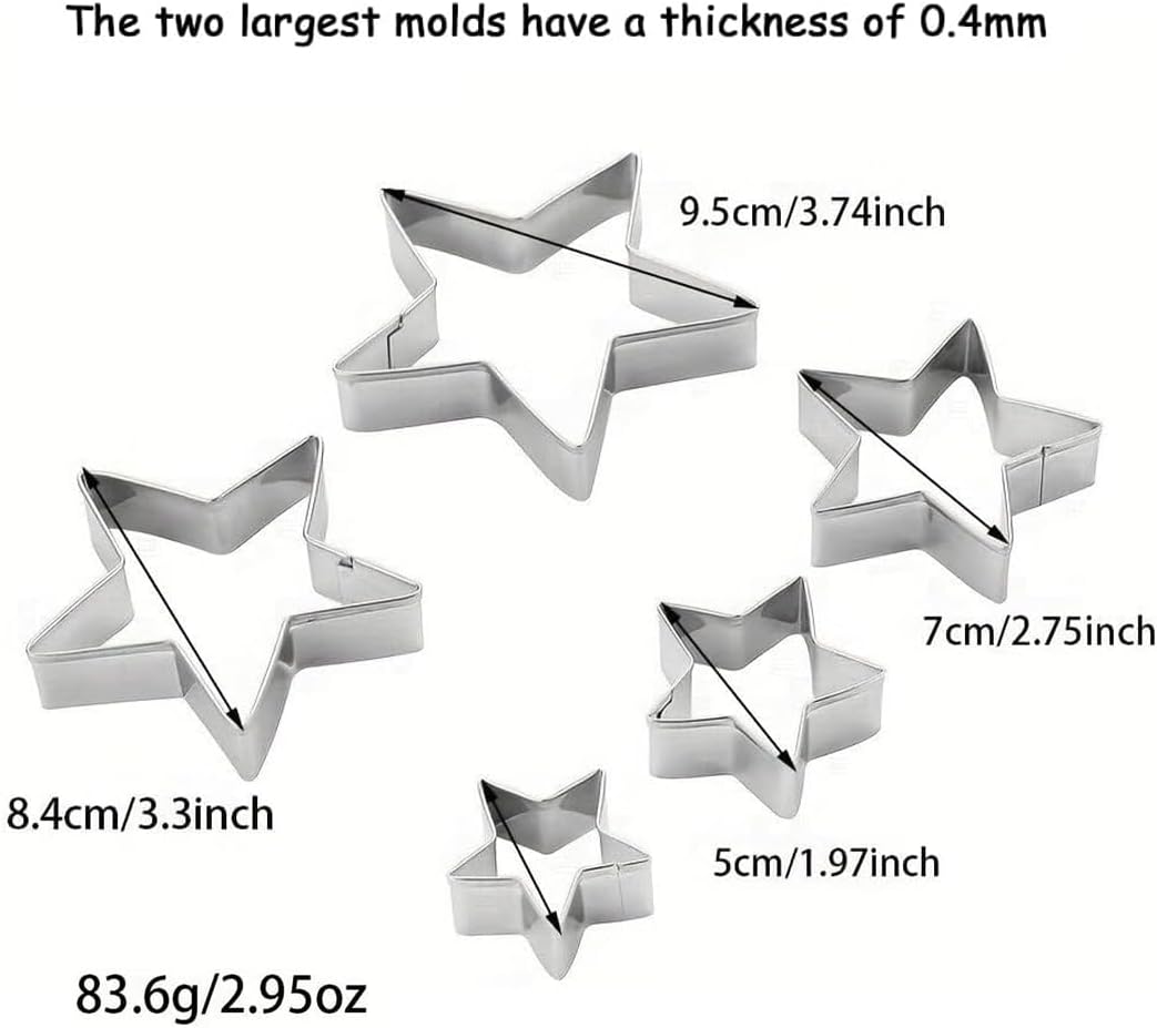 MrCookie 4" Large Christmas Cookie Cutters Set,Thickened Stainless Steel