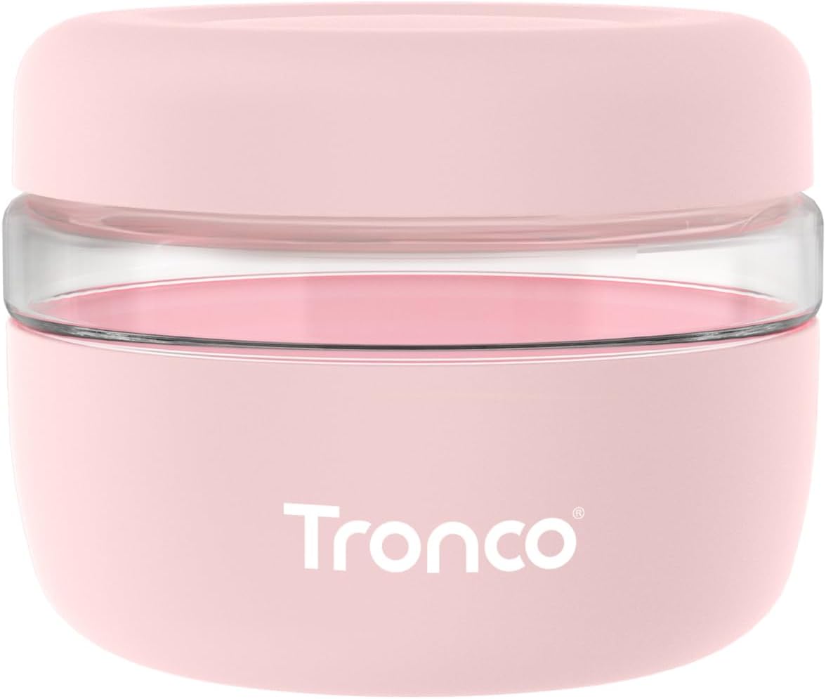Tronco 24 oz Glass Food Storage Containers with Lids, Airtight, Leak & Spill Proof Glass Lunch Bowls for Meal Prep, Salad, Yogurt, Soup & Stew, Microwave & Dishwasher Safe, BPA-Free, Set of 1