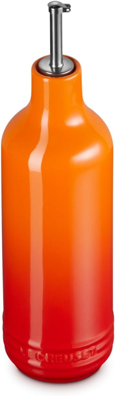 Le Creuest Stoneware Signature Oil Cruet, 20 oz., Flame