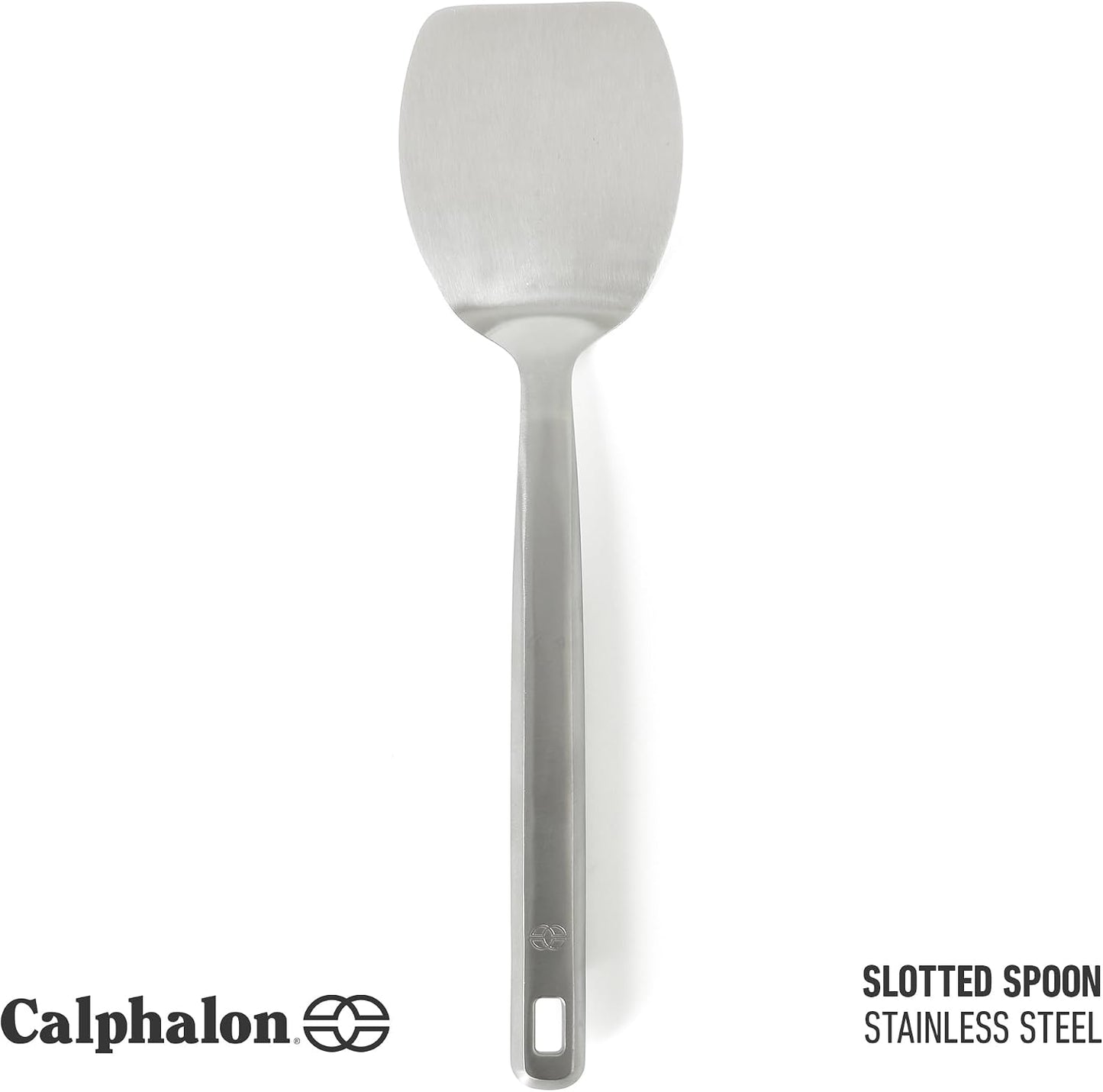 Calphalon Slotted Turner, Kitchen Flipping Spatula, Slotted Spatula, Stainless Steel Turner with Silicone Heat Resistance Handle, Nonstick-Safe Spatula for Draining and Flipping (Navy)