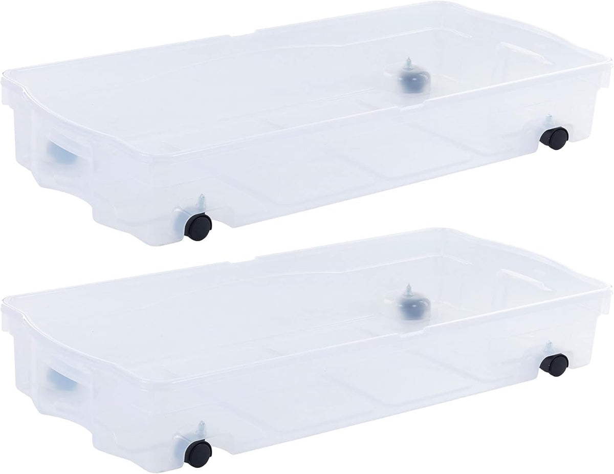 Rubbermaid Cleverstore 17 Qt Clear Storage Bins with Lids, 6-Pack, Stackable, BPA-Free, Made in USA