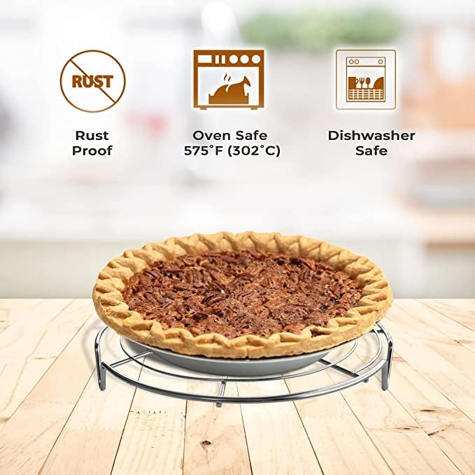 Kitchenatics 4-Tier Stackable Cooling Rack Space Saving Baking Set, 15x10"