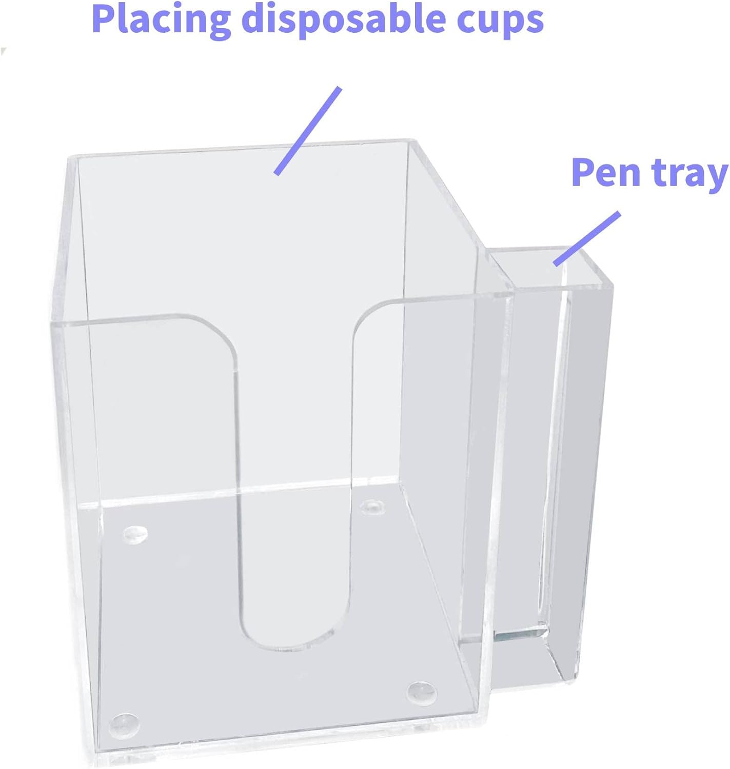 YeeBeny Cup Holder with Marker Slot, Acrylic Party Cup Organizer Storage Party Cup Dispenser Cup Mark Your Cup, Single Cup Dispenser, Disposable Cup Dispenser, Perfect for Any Occasion