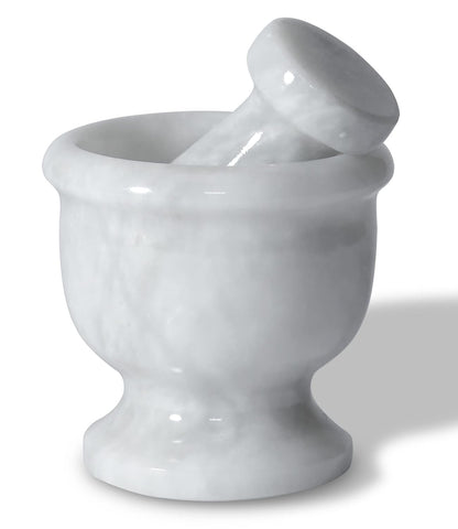 Mortar and Pestle Set – Large Stone Grinder with Polished Bowl & Non-Slip Base | Elegant Onyx Marble Kitchen Tool for Spices, Herbs & Guacamole