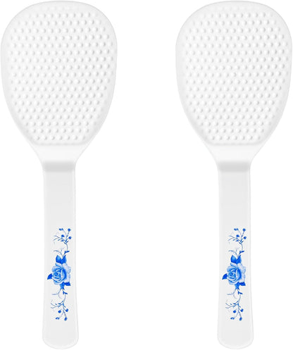 Mabor 2PCS Non Stick Rice Scooper, 8 Inch White Plastic Rice Paddle