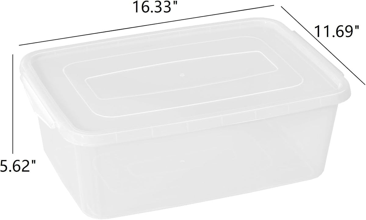 16 Quart Clear Dough Proofing Box, Latching Box with Lid, 2-Pack