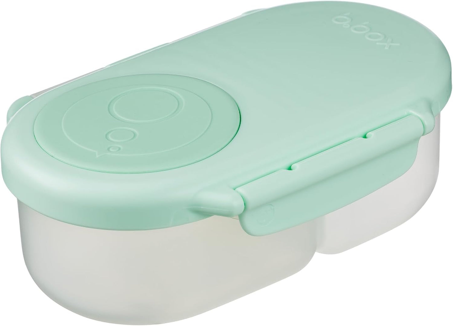 b.box Snack Box 2-Pack - Leak Proof Mini Bento Box for Kids & Toddlers, 2 Compartment Snack Containers for Kids, Dishwasher Safe, BPA-Free, PFAS-Free, Ages 4mo+, 1 3/4 Cup Each (Strawberry + Lilac)
