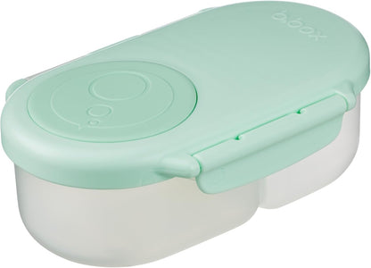 b.box Snack Box 2-Pack - Leak Proof Mini Bento Box for Kids & Toddlers, 2 Compartment Snack Containers for Kids, Dishwasher Safe, BPA-Free, PFAS-Free, Ages 4mo+, 1 3/4 Cup Each (Strawberry + Lilac)