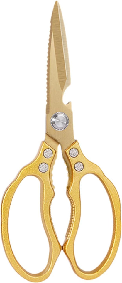 Heavy Duty Sharp Kitchen Scissors, Dishwasher Safe, Cooking Shears for Meat, Chicken, Fish, Poultry, Herb, Bread (Red)