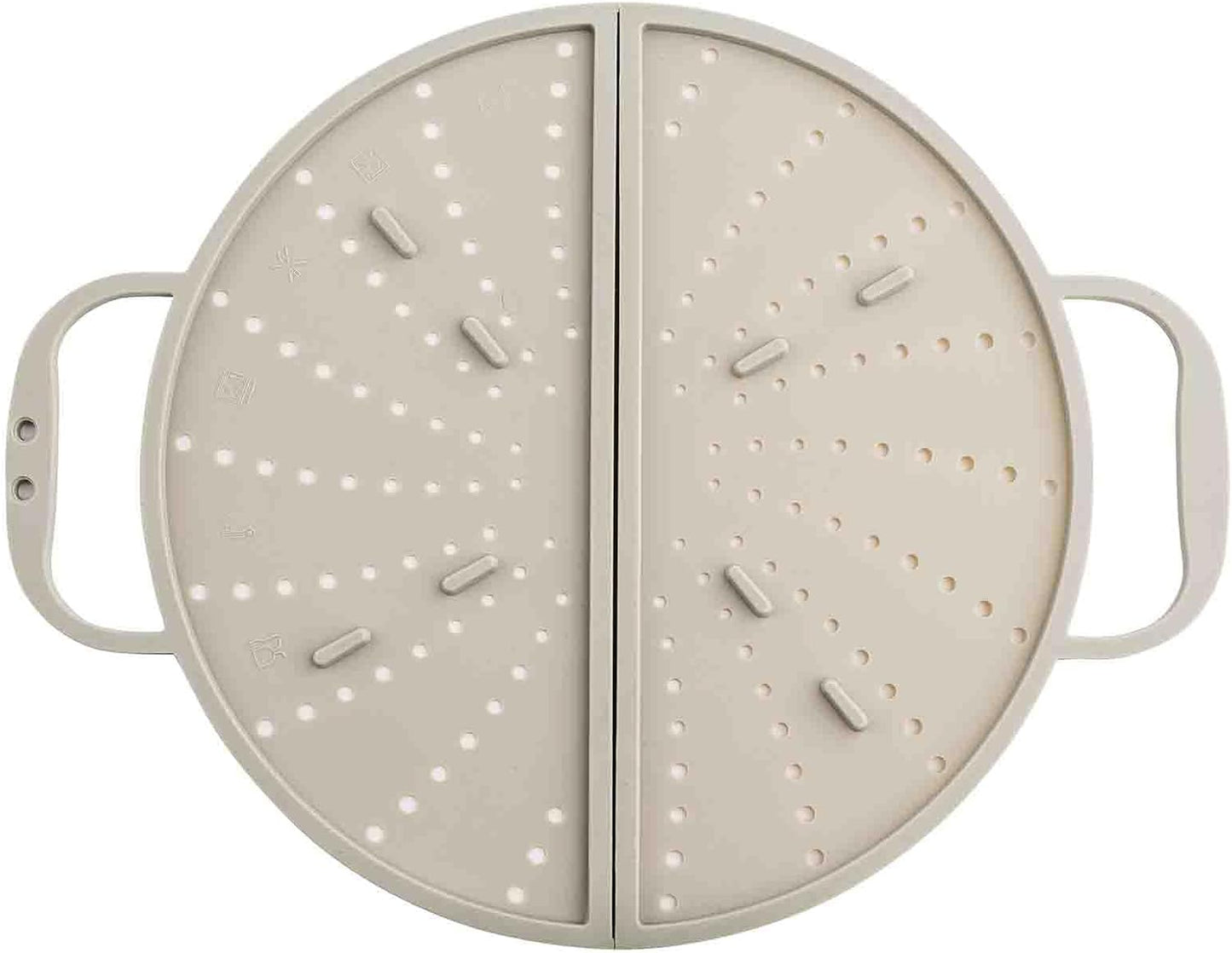 TableCraft 12780 Foldable Silicone Splatter Screen, Gray, Heat-Resistant Cover for Frying and Sautéing, Fits Pans up to 12.5”, Integrated Handles, Dishwasher Safe, Compact Foldable Design,Easy Storage