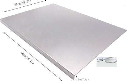 BILLAMB Stainless Steel Cutting Boards for The Kitchen, Suitable for Meat, Fruits, Vegetables, Bread, and Baking Large-sized Cutting Boards (90 x 58cm/35.5 x 22.8 in)