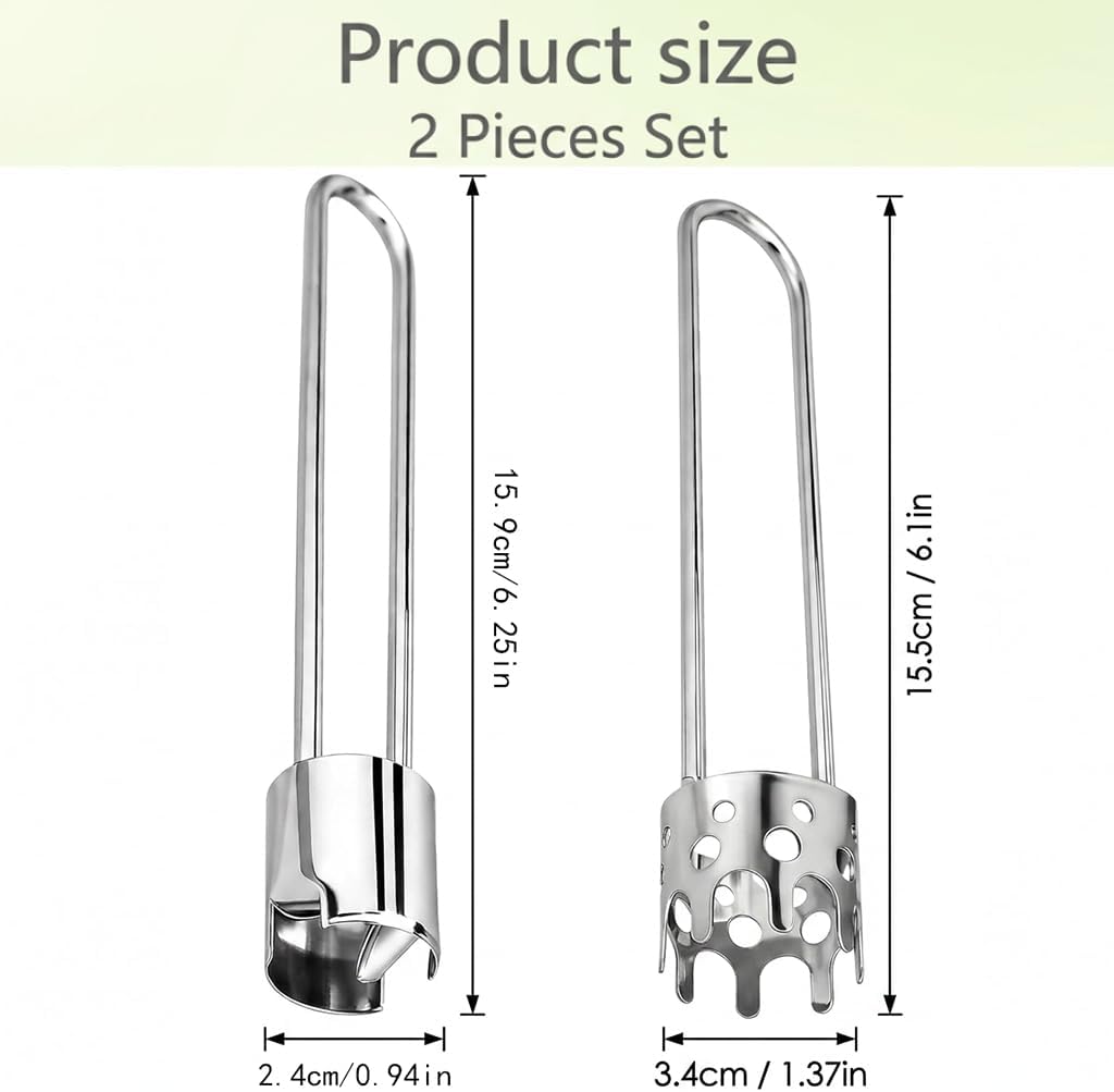 2pcs Apple Corer Set, Tomato Corers, Pepper Corer Seed Remover Tool for Kitchen, Ideal for Fruits and Vegetables Core Removal, Home Cooking, Salad Making and Food Preparation
