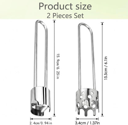 2pcs Apple Corer Set, Tomato Corers, Pepper Corer Seed Remover Tool for Kitchen, Ideal for Fruits and Vegetables Core Removal, Home Cooking, Salad Making and Food Preparation