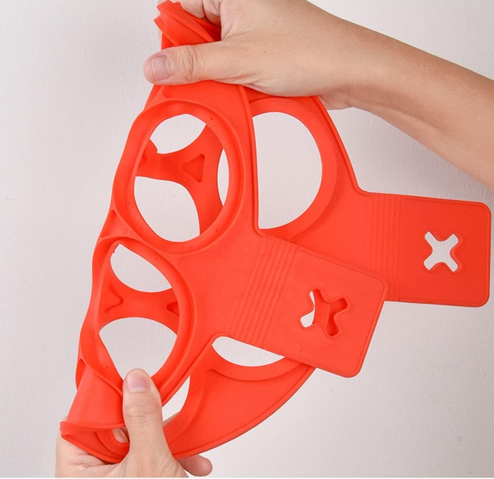 Nonstick Pancake Molds Ring Silicone Fried Egg Mould Reusable Pancake Maker Egg Ring Kitchen Cooking Baking Tools (Round Shape)