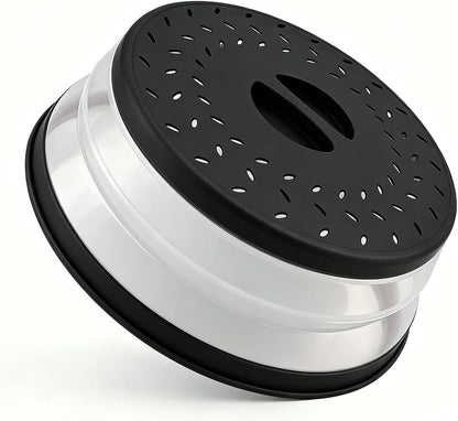 Small Collapsible Microwave Splatter Cover(black, 8 IN)