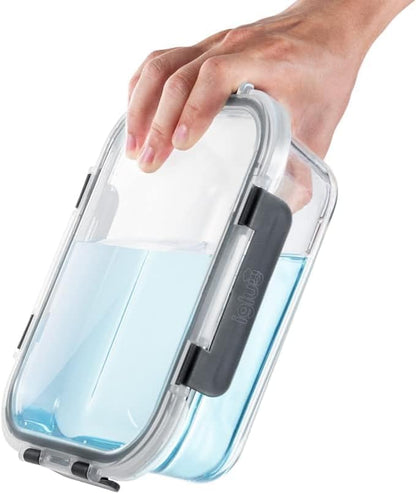 Igluu Meal Prep Glass Containers with Air Vent Lids (5 Pack+Extra Lid) – Airtight & BPA-Free – Oven, Microwave, Freezer and Dishwasher Safe – 28oz – Durable Borosilicate Glass
