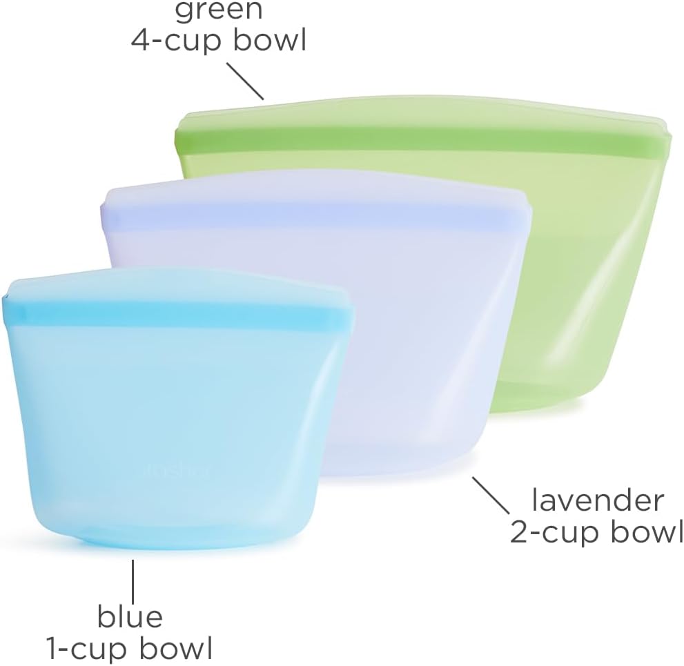 Stasher Premium Reusable Silicone Food Storage Bags, 2-Pack, Clear