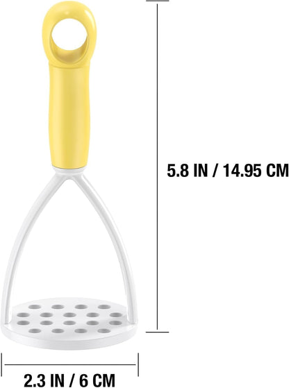 1Pc Random Color Manual Silicone Potato Masher, Cooking Utensils Masher, Mini Potato Masher for Non-Stick Cookware, Potato Mashers