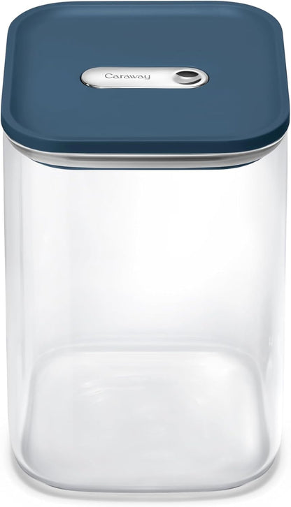 Caraway 4qt Glass Airtight Food Storage Container with Lid – Non-Toxic, BPA-Free Kitchen Storage Container – Stackable, Space-Saving Airtight Container for Dry Goods and More - Mist